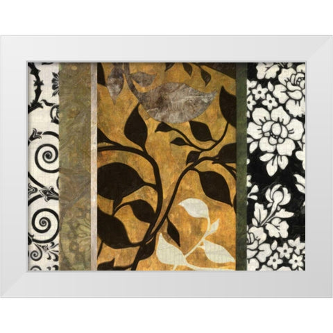GOLDEN LEAF SILHOUETTE A White Modern Wood Framed Art Print by Greene, Taylor