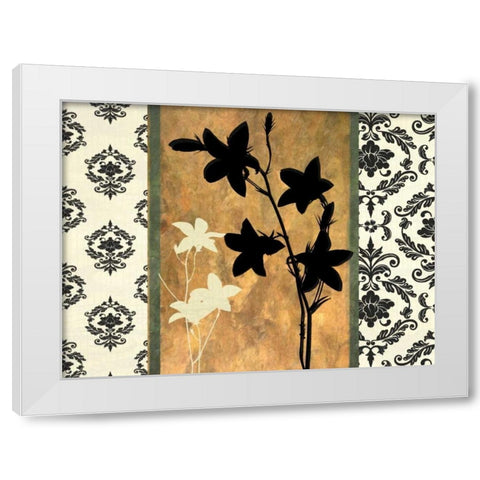 GOLDEN BOTANICAL SILHOUETTE White Modern Wood Framed Art Print by Greene, Taylor