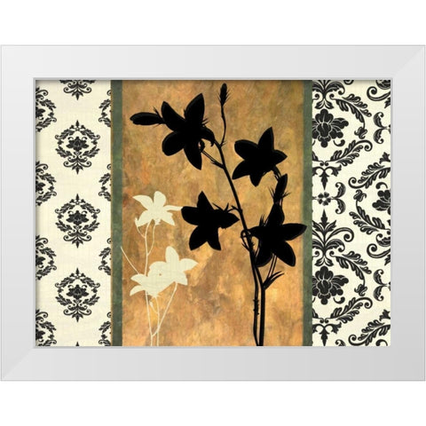 GOLDEN BOTANICAL SILHOUETTE White Modern Wood Framed Art Print by Greene, Taylor