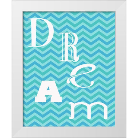 AQUA DANCE White Modern Wood Framed Art Print by Greene, Taylor