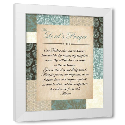 OUR FATHER BLUE White Modern Wood Framed Art Print by Greene, Taylor