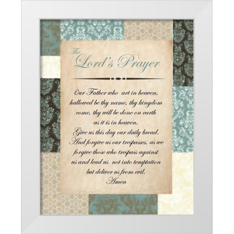 OUR FATHER BLUE White Modern Wood Framed Art Print by Greene, Taylor