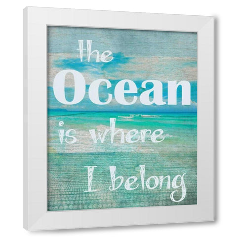 Where I Belong White Modern Wood Framed Art Print by Greene, Taylor