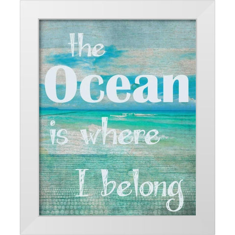 Where I Belong White Modern Wood Framed Art Print by Greene, Taylor