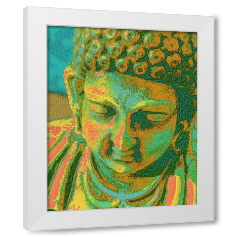 Modern Buddah White Modern Wood Framed Art Print by Greene, Taylor