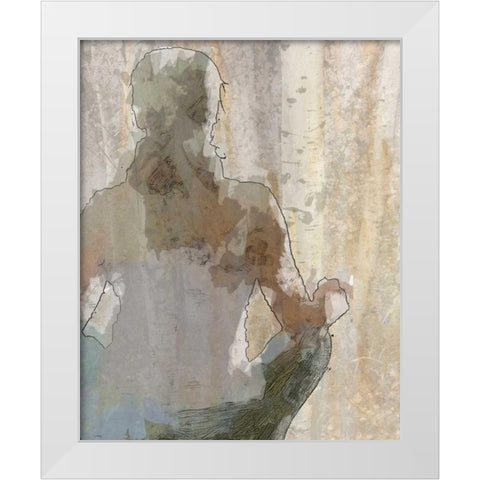 Calming Pose White Modern Wood Framed Art Print by Greene, Taylor