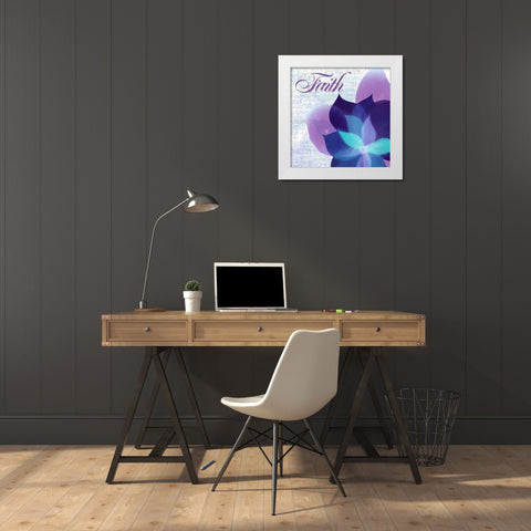 Watercolor Faith White Modern Wood Framed Art Print by Greene, Taylor