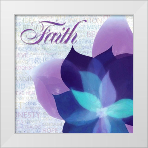 Watercolor Faith White Modern Wood Framed Art Print by Greene, Taylor
