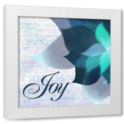 Watercolor Joy White Modern Wood Framed Art Print by Greene, Taylor