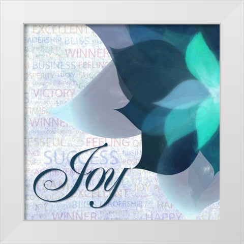 Watercolor Joy White Modern Wood Framed Art Print by Greene, Taylor
