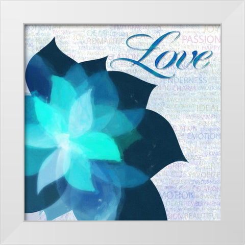 Watercolor Love White Modern Wood Framed Art Print by Greene, Taylor