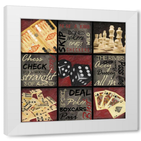CLASSIC GAMES A White Modern Wood Framed Art Print by Greene, Taylor