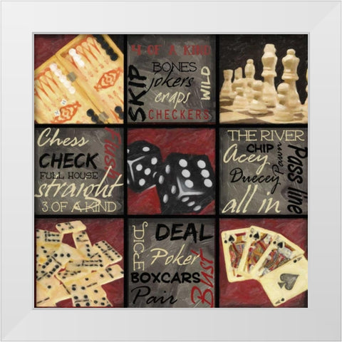CLASSIC GAMES A White Modern Wood Framed Art Print by Greene, Taylor