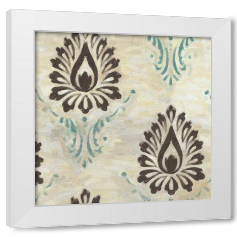 Medallion1 White Modern Wood Framed Art Print by Greene, Taylor