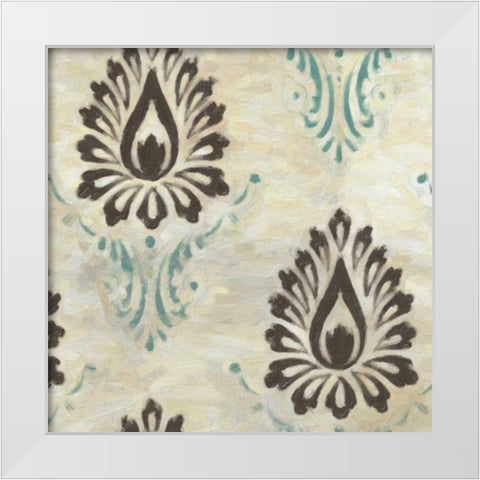 Medallion1 White Modern Wood Framed Art Print by Greene, Taylor