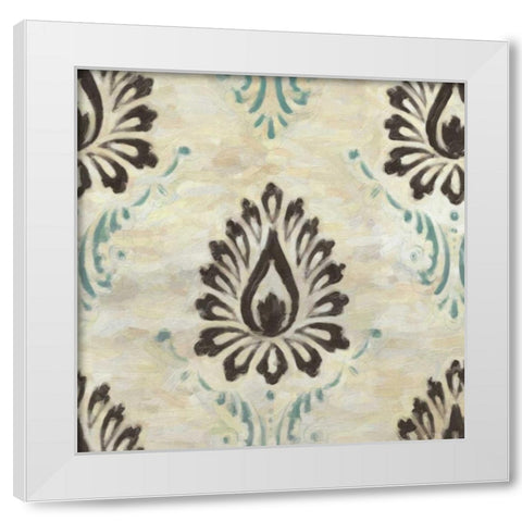 Medallion 2 White Modern Wood Framed Art Print by Greene, Taylor