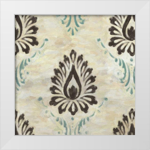 Medallion 2 White Modern Wood Framed Art Print by Greene, Taylor