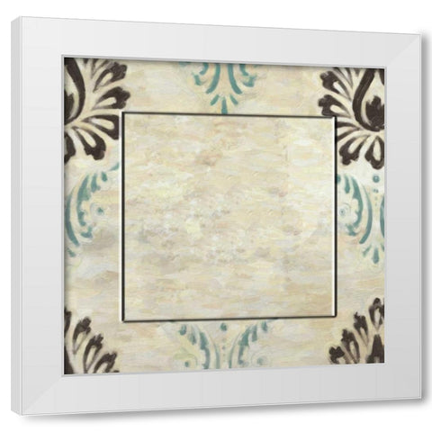 Medallion With Center 2 White Modern Wood Framed Art Print by Greene, Taylor
