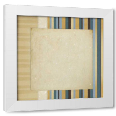 Striipes 1 White Modern Wood Framed Art Print by Greene, Taylor