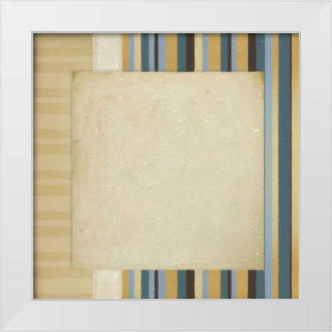Striipes 1 White Modern Wood Framed Art Print by Greene, Taylor