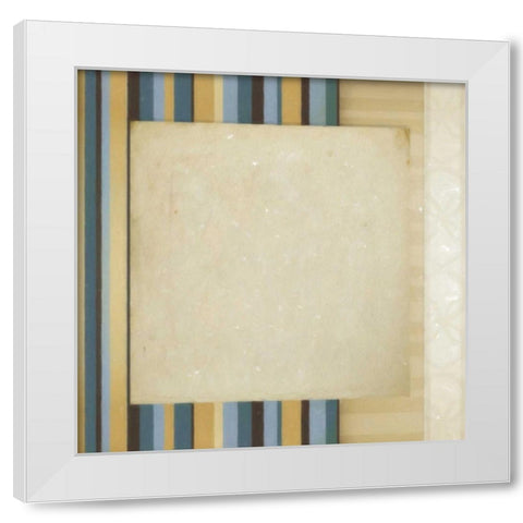 Striipes 2 White Modern Wood Framed Art Print by Greene, Taylor