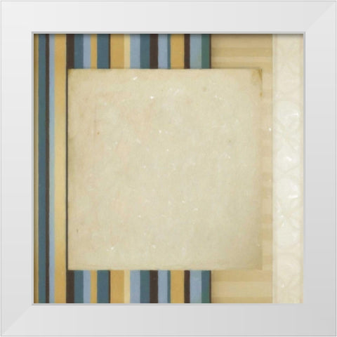 Striipes 2 White Modern Wood Framed Art Print by Greene, Taylor