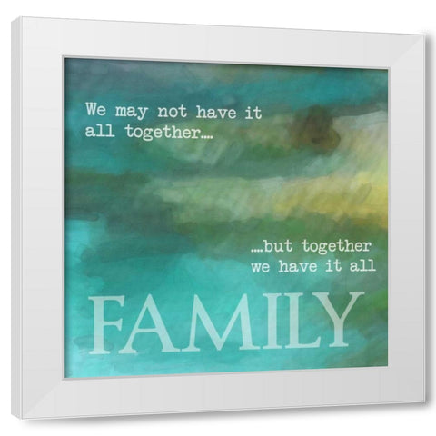 Family White Modern Wood Framed Art Print by Greene, Taylor