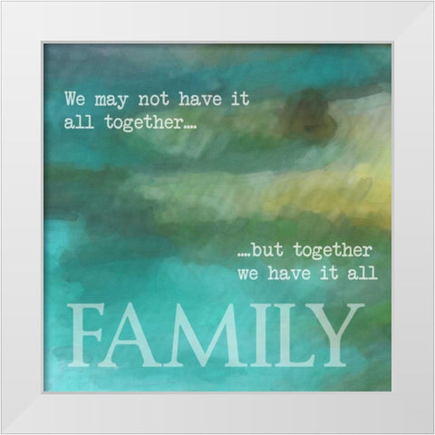 Family White Modern Wood Framed Art Print by Greene, Taylor
