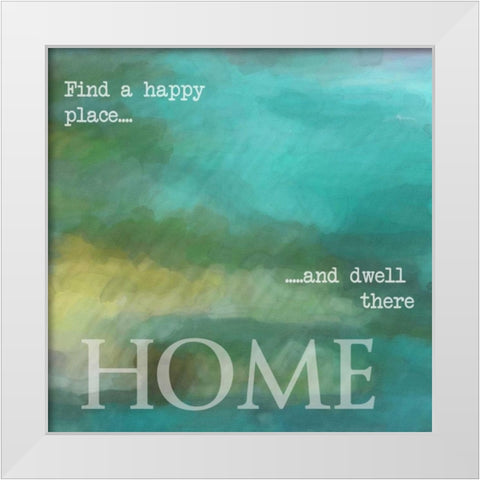 HOME White Modern Wood Framed Art Print by Greene, Taylor