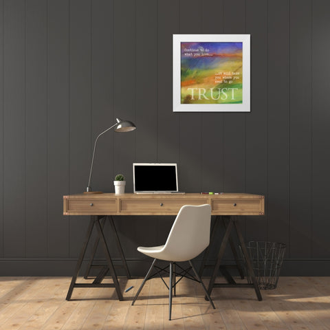 TRUST White Modern Wood Framed Art Print by Greene, Taylor