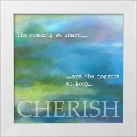 CHERISH White Modern Wood Framed Art Print by Greene, Taylor