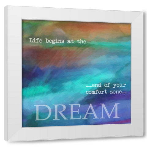 DREAM White Modern Wood Framed Art Print by Greene, Taylor