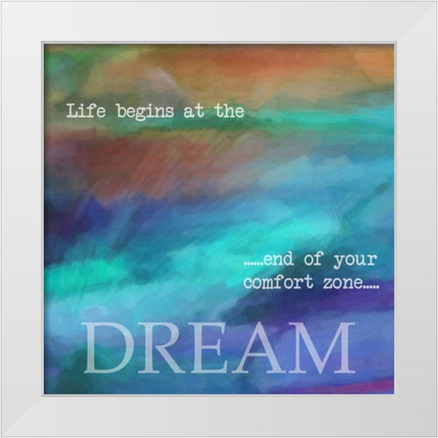 DREAM White Modern Wood Framed Art Print by Greene, Taylor