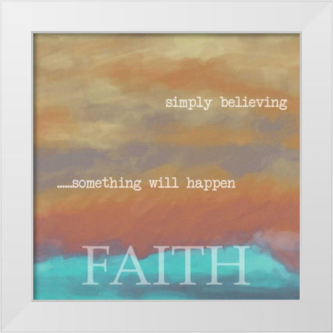SIMPLY FAITH White Modern Wood Framed Art Print by Greene, Taylor