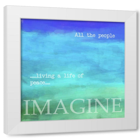 IMAGINE White Modern Wood Framed Art Print by Greene, Taylor