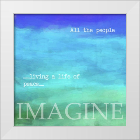IMAGINE White Modern Wood Framed Art Print by Greene, Taylor