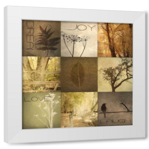 SILHOUTTE BEAUTY 9 PATCH A White Modern Wood Framed Art Print by Greene, Taylor