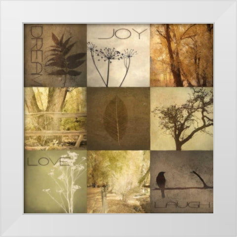 SILHOUTTE BEAUTY 9 PATCH A White Modern Wood Framed Art Print by Greene, Taylor