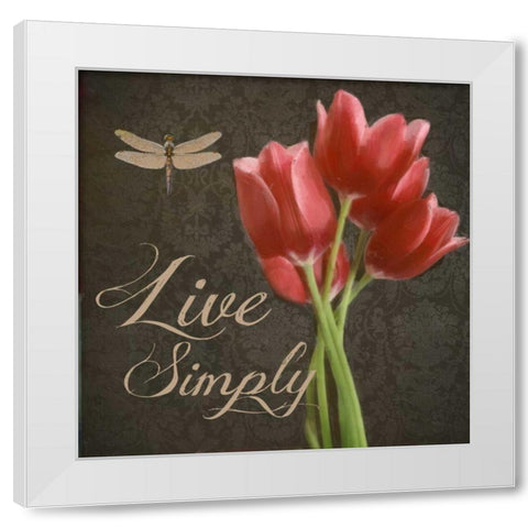 Live Simply White Modern Wood Framed Art Print by Greene, Taylor