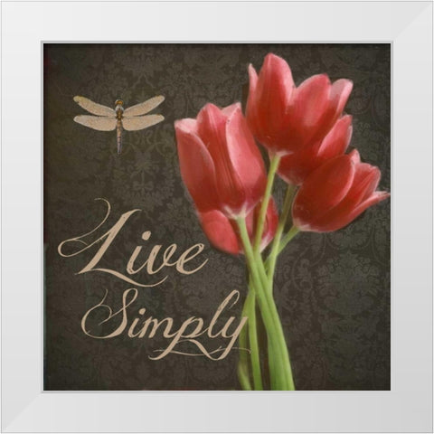 Live Simply White Modern Wood Framed Art Print by Greene, Taylor
