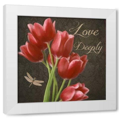 Love Deeply White Modern Wood Framed Art Print by Greene, Taylor