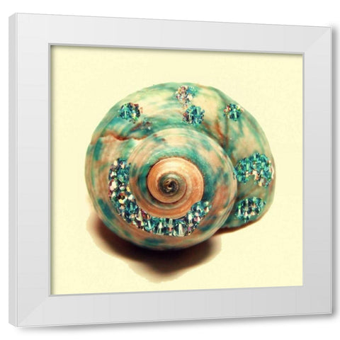 Jeweled Shell 1 White Modern Wood Framed Art Print by Greene, Taylor