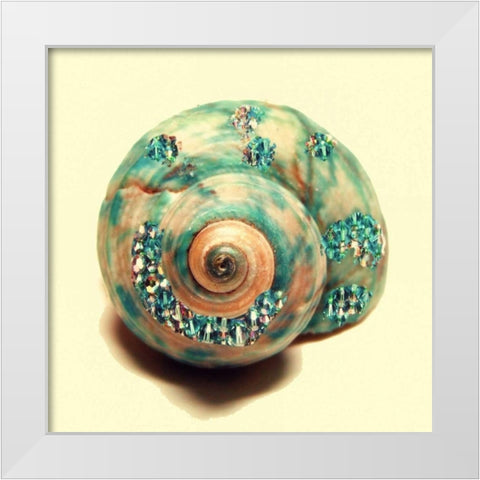 Jeweled Shell 1 White Modern Wood Framed Art Print by Greene, Taylor