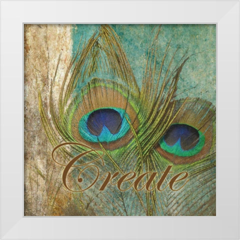 Feather Create B White Modern Wood Framed Art Print by Greene, Taylor
