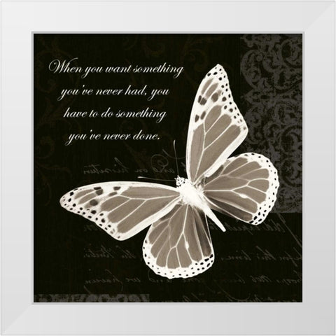 Inspire Butterfly White Modern Wood Framed Art Print by Greene, Taylor