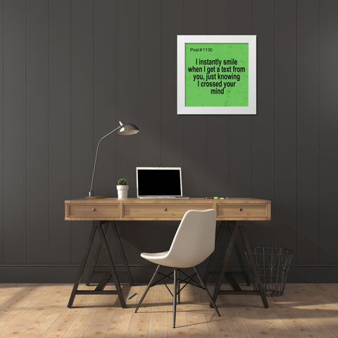 POST# 1130 F White Modern Wood Framed Art Print by Greene, Taylor
