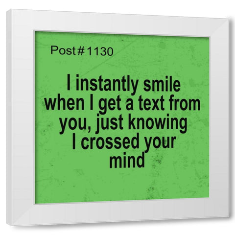 POST# 1130 F White Modern Wood Framed Art Print by Greene, Taylor