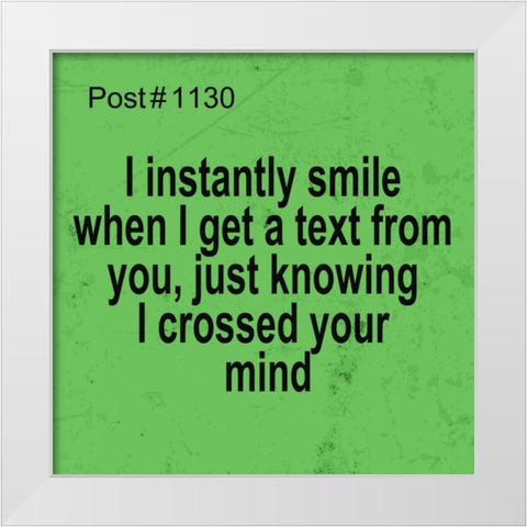 POST# 1130 F White Modern Wood Framed Art Print by Greene, Taylor