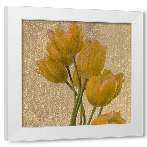 OSCAR GOLD A1 White Modern Wood Framed Art Print by Greene, Taylor