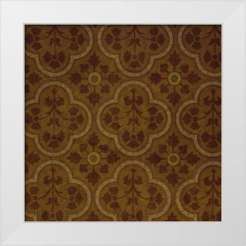 OSCAR GOLD A3 White Modern Wood Framed Art Print by Greene, Taylor